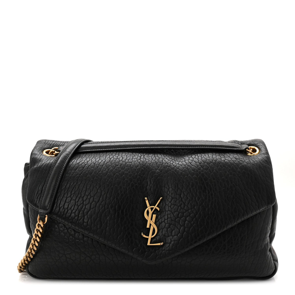 Large Lambskin Handbag - Black