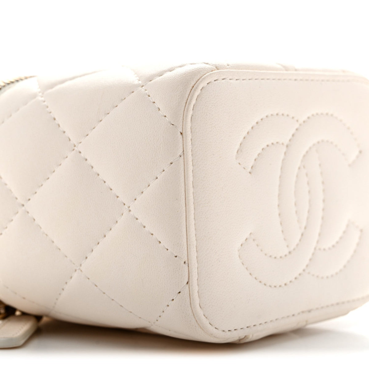 Mini Quilted Lambskin Handbag - White