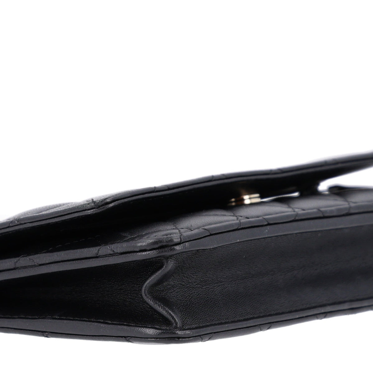 Quilted Lambskin Wallet Bag - Black