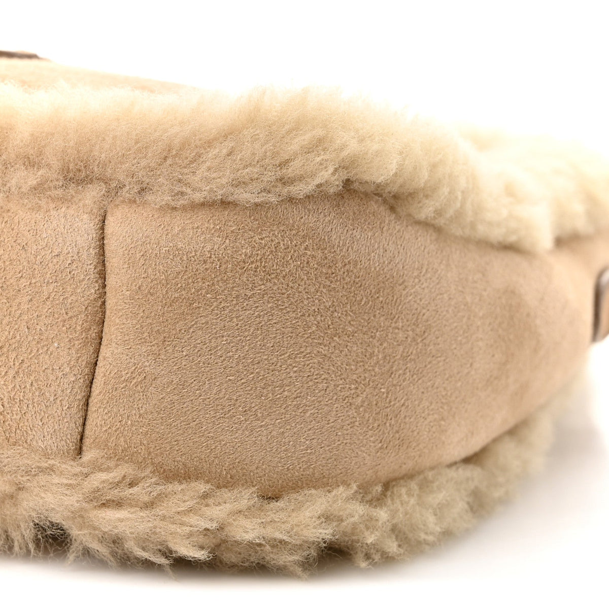 Mini Suede Shearling Hobo Bag