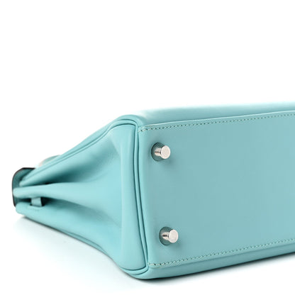 Swift Kelly Retourne 25 Bleu Atoll Handbag