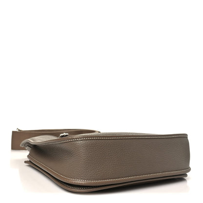 Taurillon Clemence Evelyne Iii Pm Etoupe Handbag