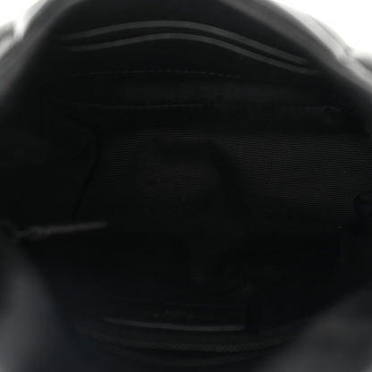 Quilted Lambskin Satchel Bag - Black