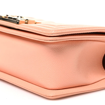 Small Quilted Caviar Flap Shoulder Bag