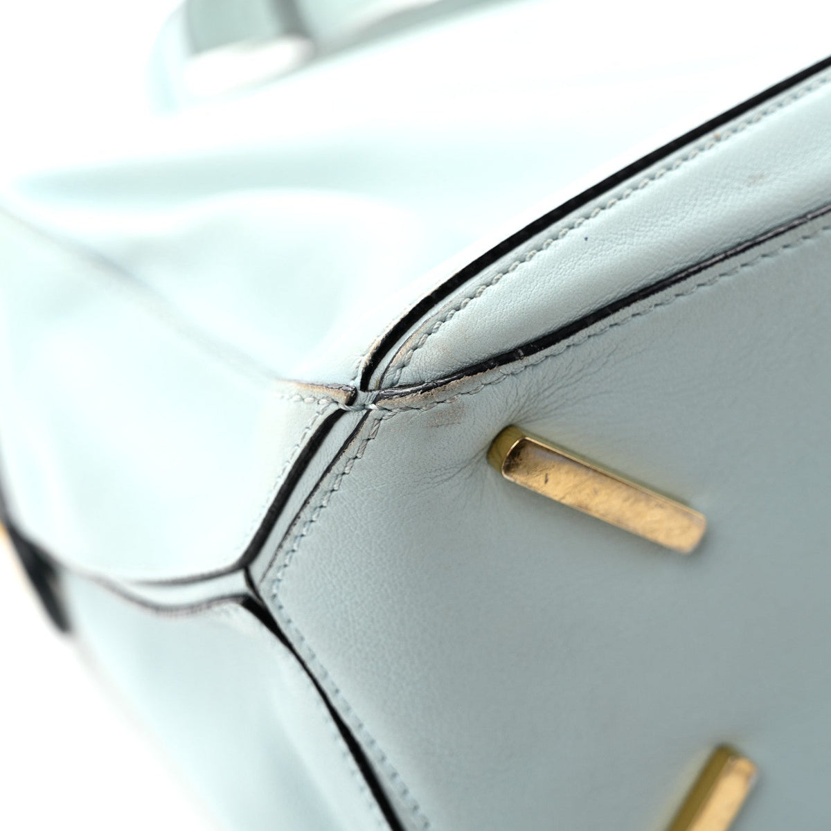 Small Calfskin Handbag - Light Blue