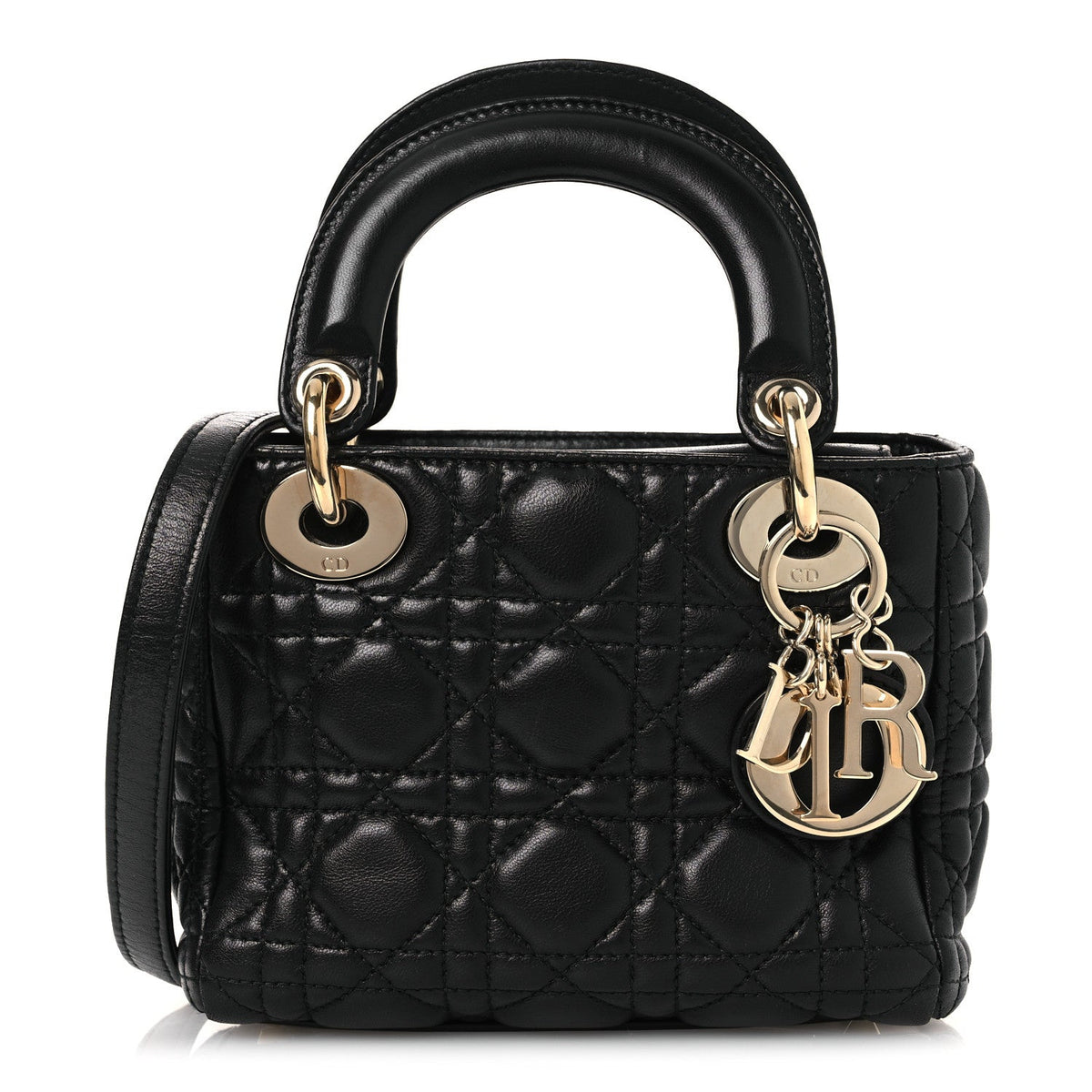 Mini Lambskin Handbag - Black