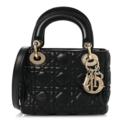 Mini Lambskin Handbag - Black