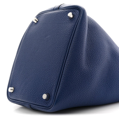 Taurillon Clemence Picotin Lock 18 Pm Bl Handbag