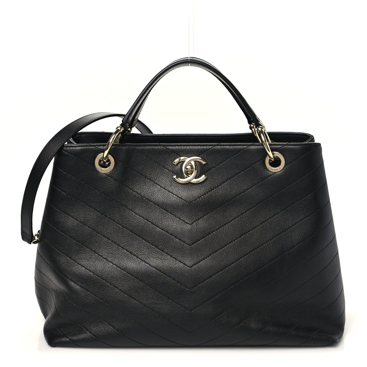 Large Calfskin Handbag - Black