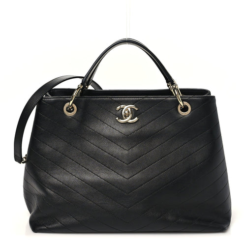 Large Calfskin Handbag - Black
