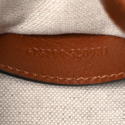 Mini Calfskin Canvas Hobo Bag