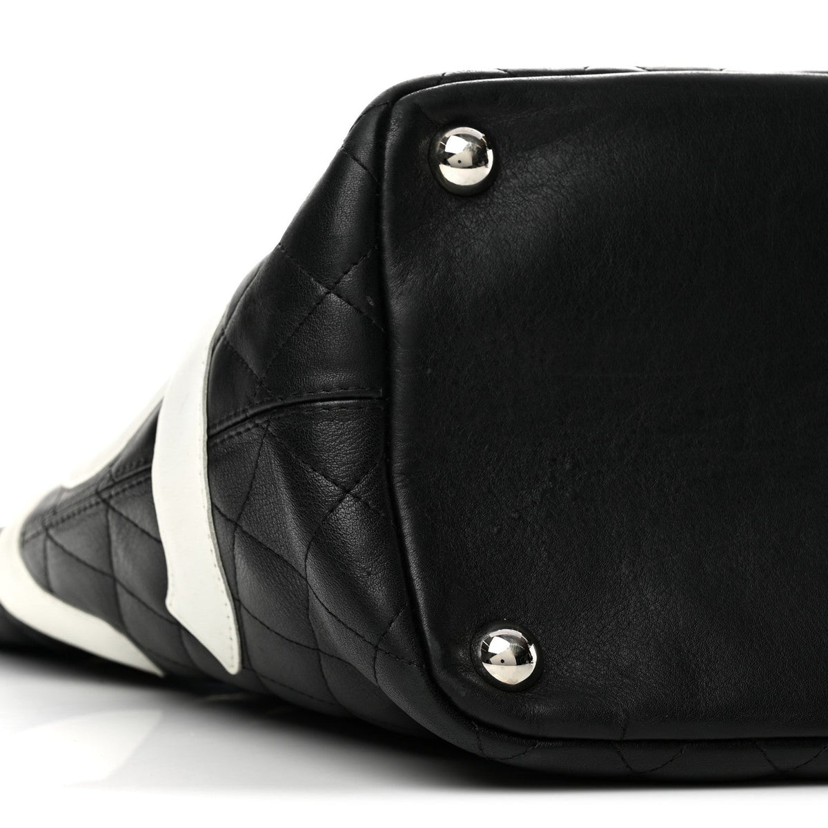 Large Quilted Calfskin Tote Bag - Black