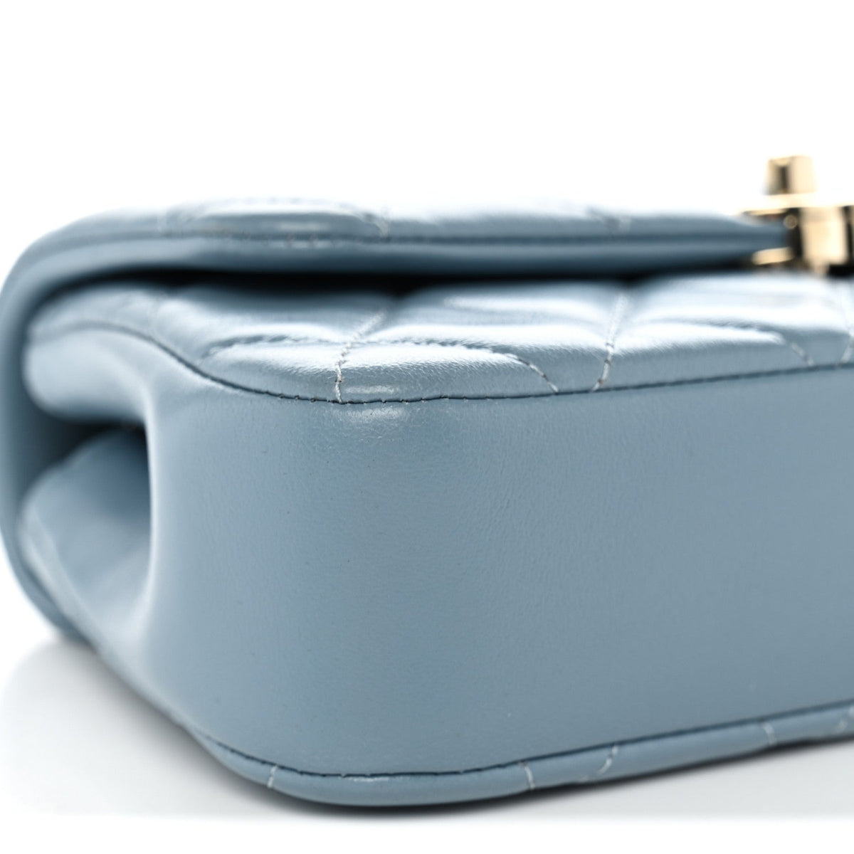 Quilted Lambskin Clutch Bag - Tan