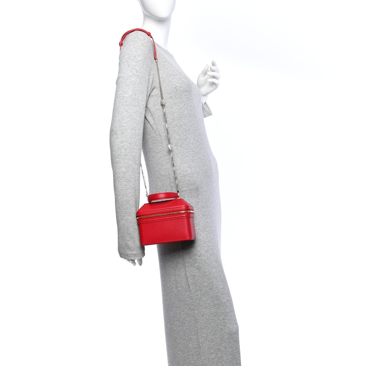 Calfskin Handbag - Red