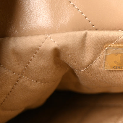 Small Quilted Calfskin Handbag - Beige