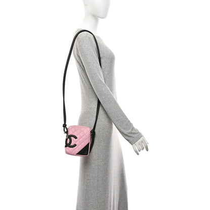 Small Quilted Calfskin Handbag - Pink