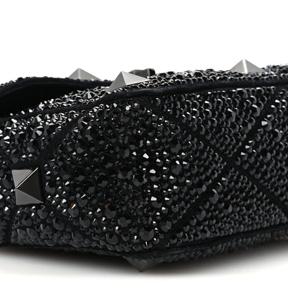 Medium Suede Shoulder Bag - Black