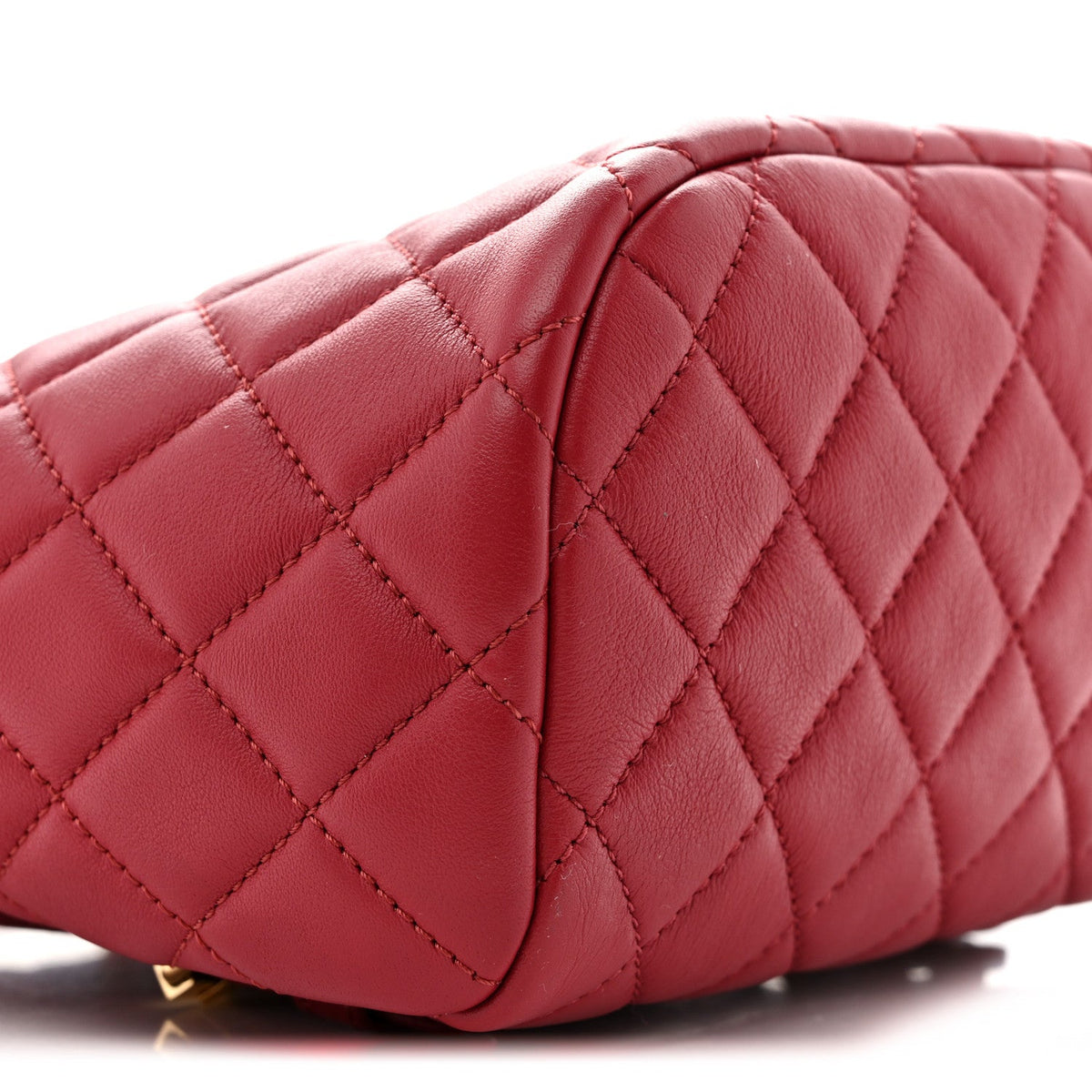 Mini Quilted Calfskin Backpack - Red