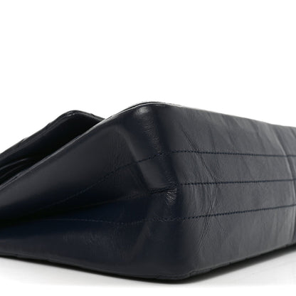 Quilted Calfskin Flap Shoulder Bag - Blue