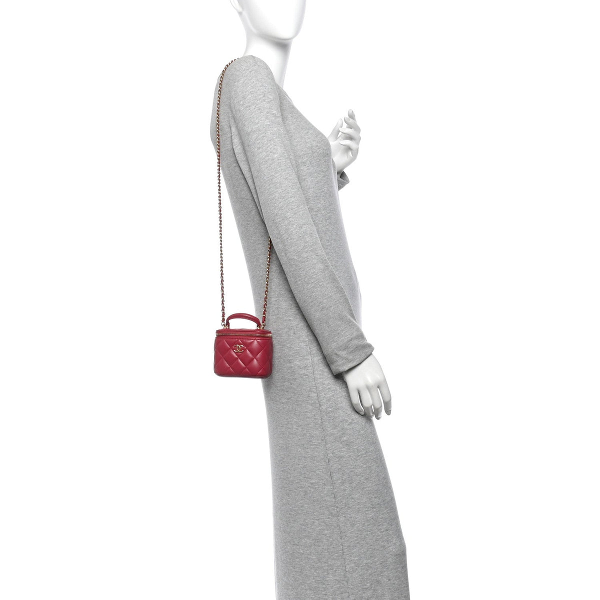 Mini Quilted Lambskin Handbag - Pink