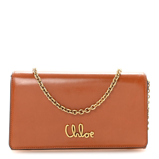 Calfskin Flap Shoulder Bag - Brown