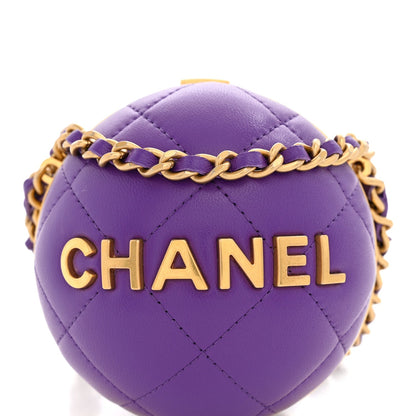 Lambskin Clutch Bag - Purple