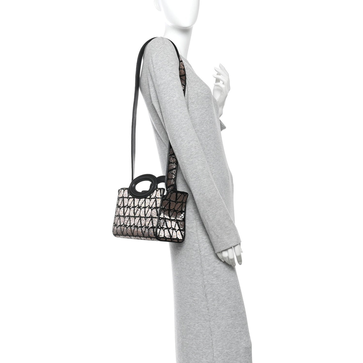 Mini Calfskin Handbag - Black