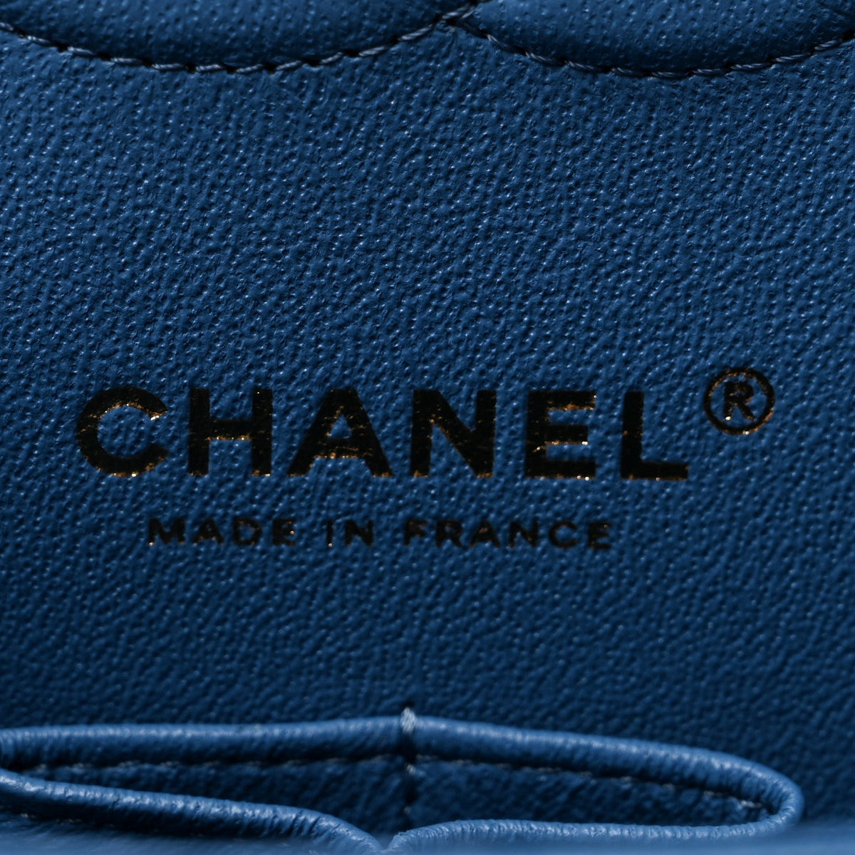 Medium Quilted Caviar Flap Shoulder Bag - Blue