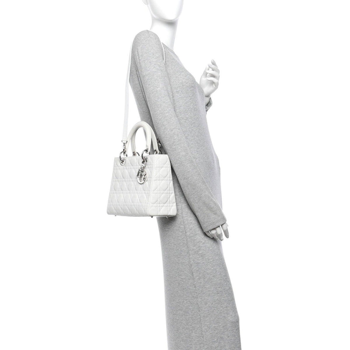 Medium Lambskin Handbag - White