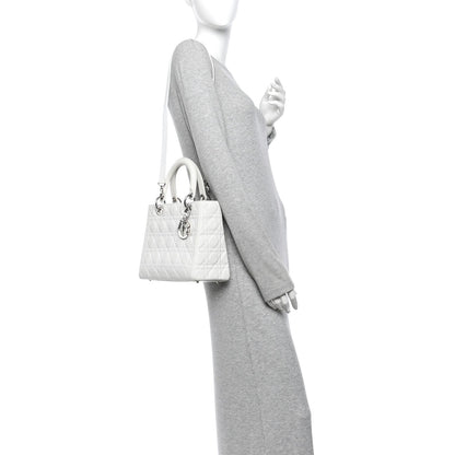 Medium Lambskin Handbag - White