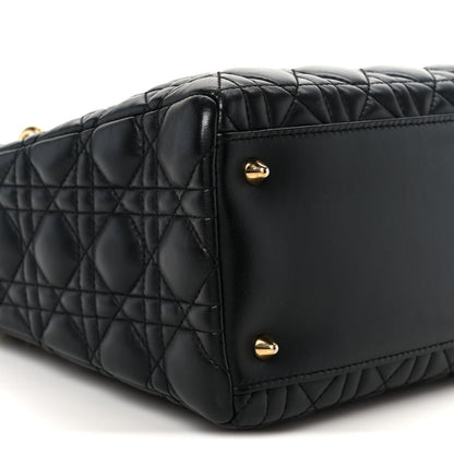 Medium Lambskin Handbag - Black