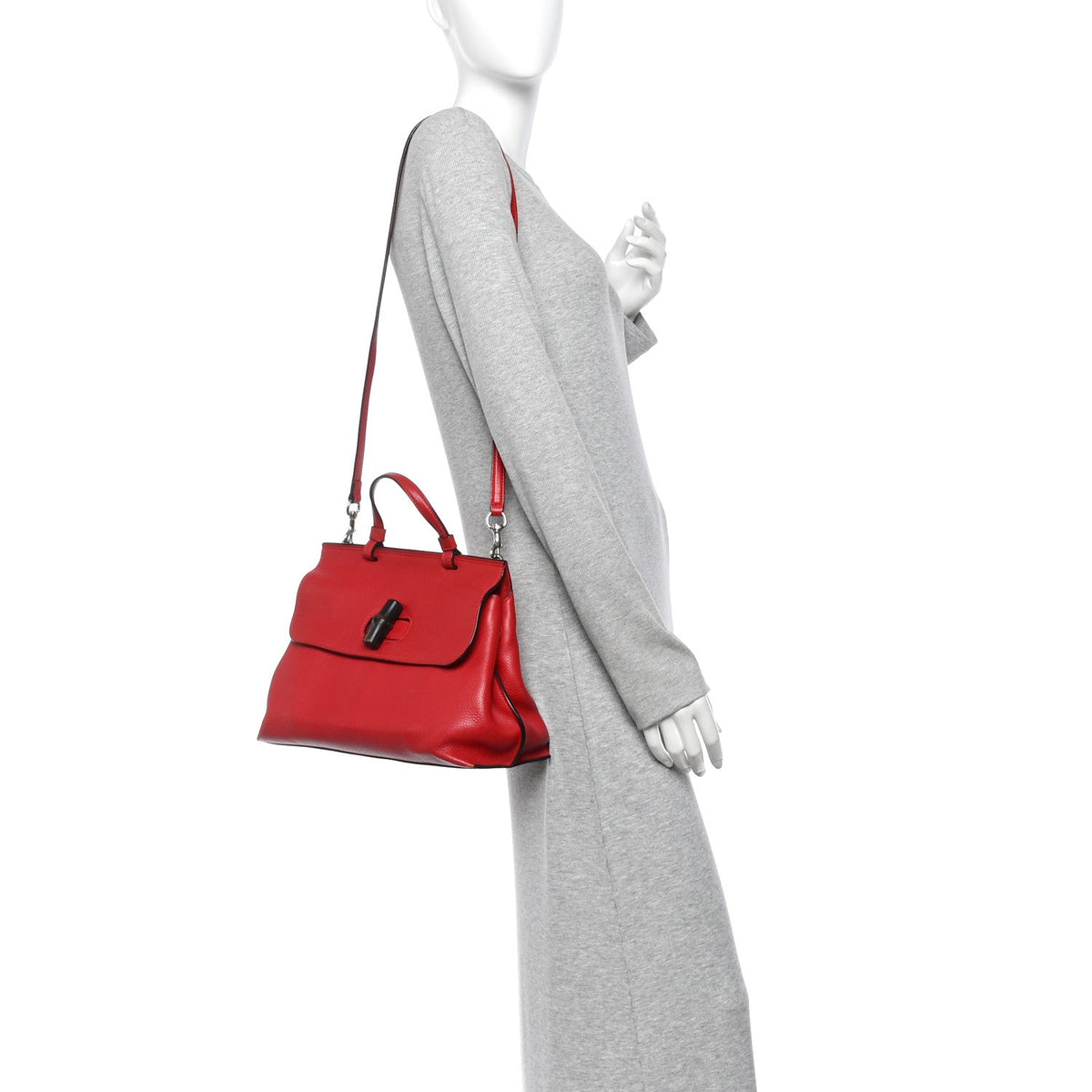 Small Calfskin Handbag - Red