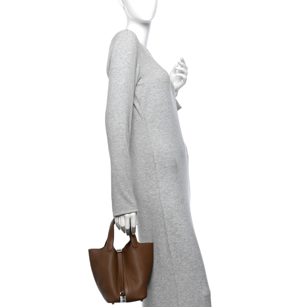 Taurillon Clemence Swift Eclat Picotin L Handbag
