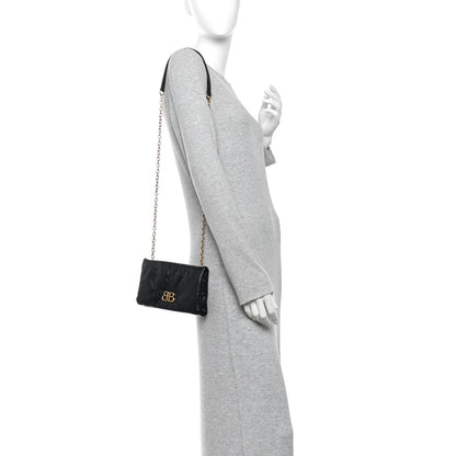 Medium Calfskin Shoulder Bag - Black