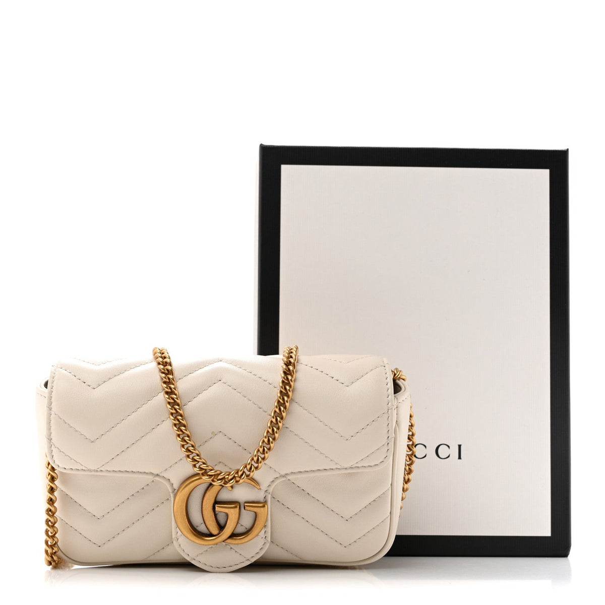 Mini Calfskin Shoulder Bag - White