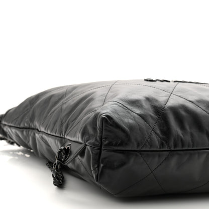 Quilted Calfskin Backpack - Black