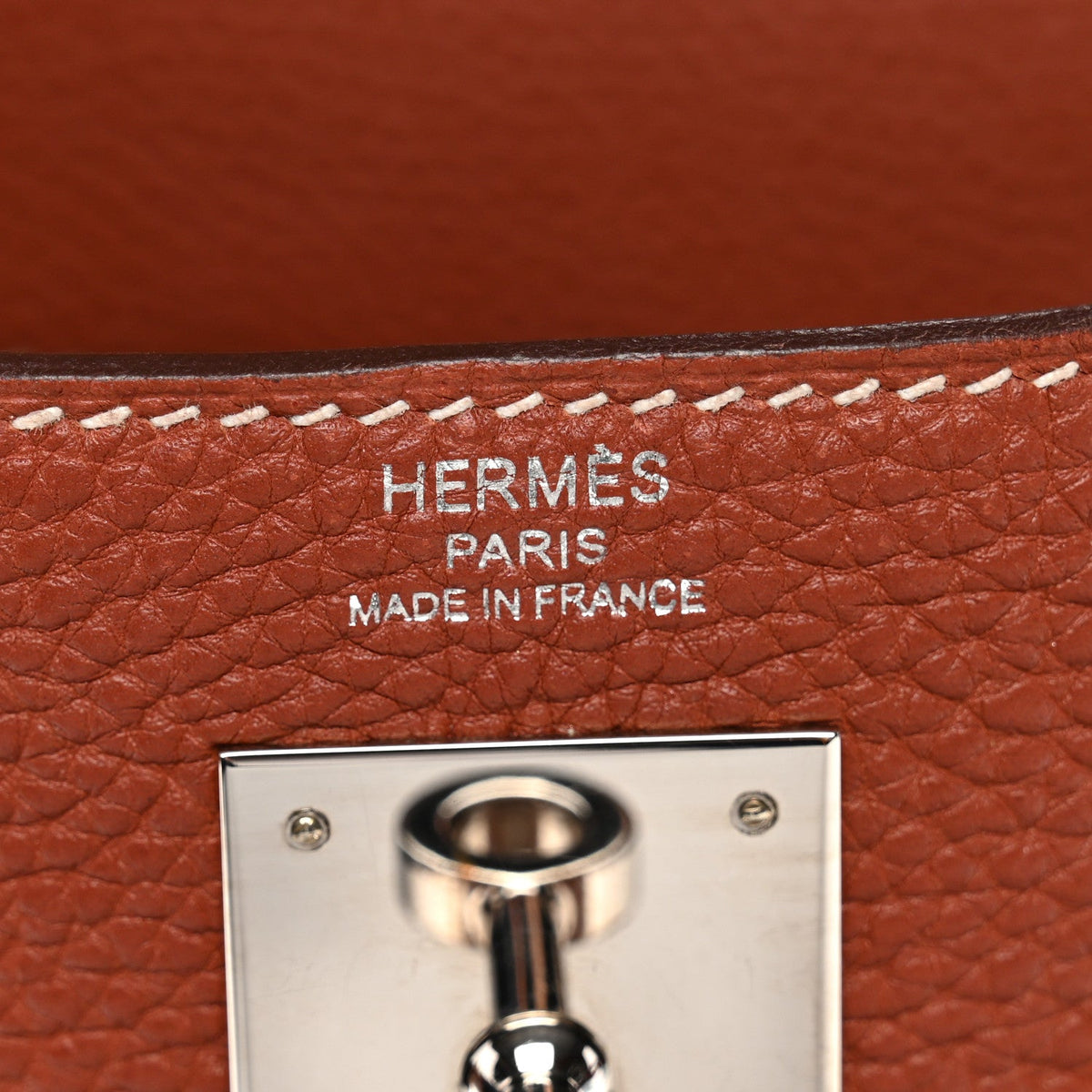 Togo Kelly Retourne 28 Sienne Handbag