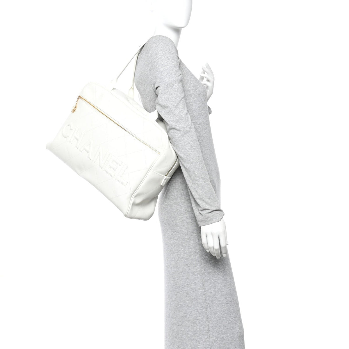 Maxi Calfskin Handbag - White