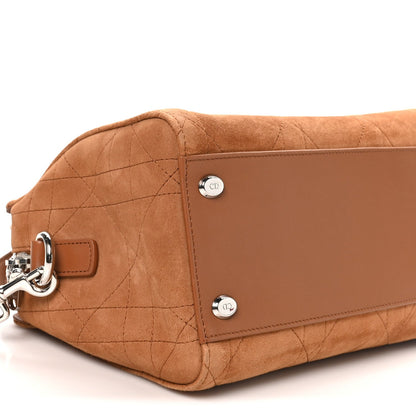 Small Goatskin Suede Handbag - Gold