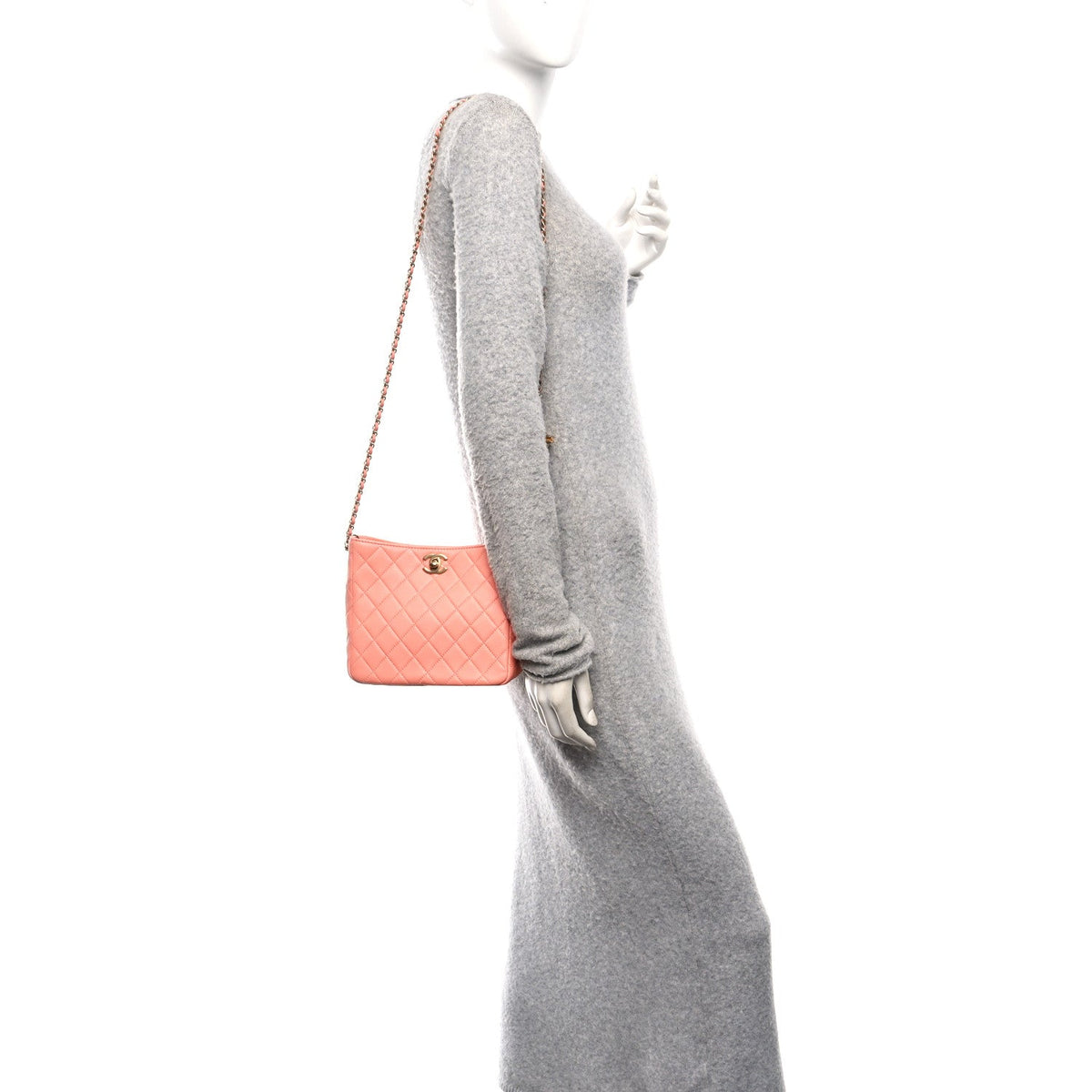Small Quilted Lambskin Hobo Bag