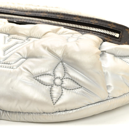 Econyl Monogram Pillow Bumbag Silver Handbag