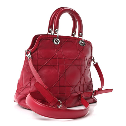 Medium Lambskin Tote Bag - Red