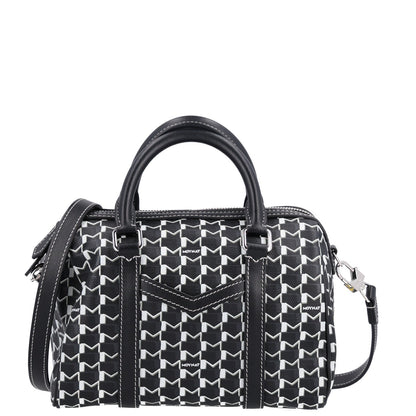 Calfskin Canvas Handbag - Black