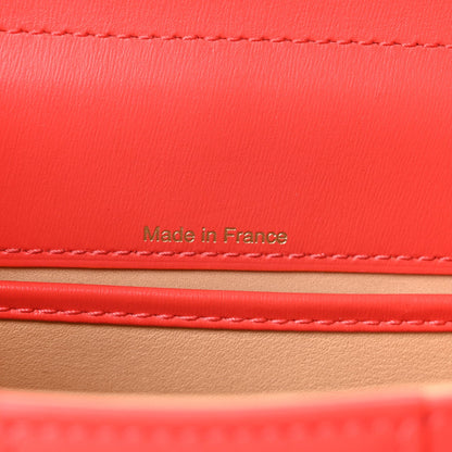 Mini Calfskin Satchel Bag - Red