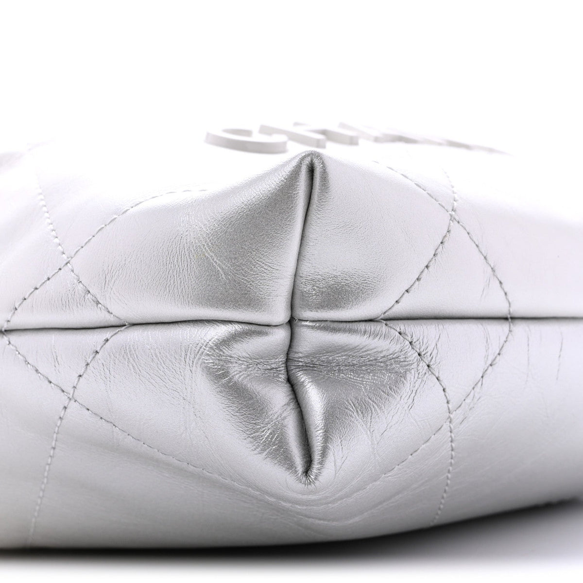 Mini Quilted Calfskin Handbag - White