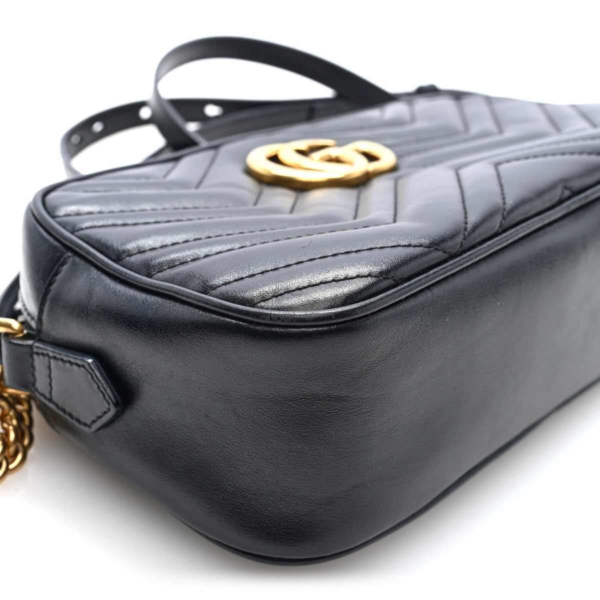 Small Calfskin Shoulder Bag - Black
