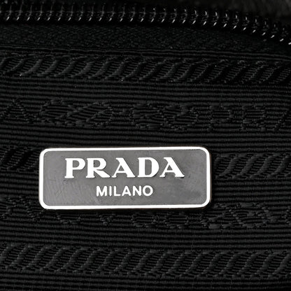 Leather Nylon Tote Bag - Black