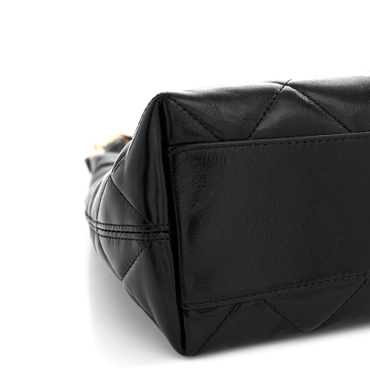 Quilted Lambskin Hobo Bag - Black