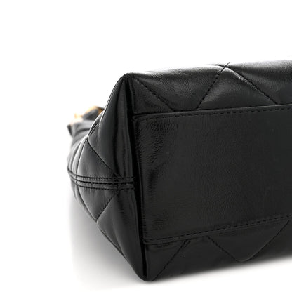 Quilted Lambskin Hobo Bag - Black