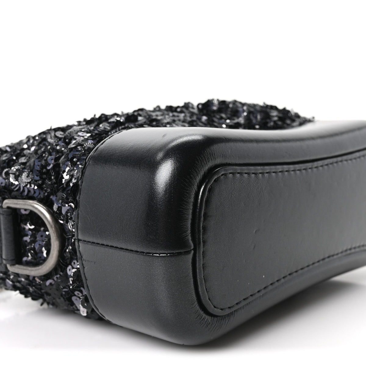 Small Calfskin Hobo Bag - Black